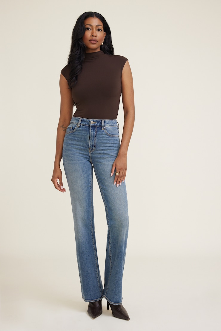 Sculpt Mock Neck Cap Sleeve Bodysuit