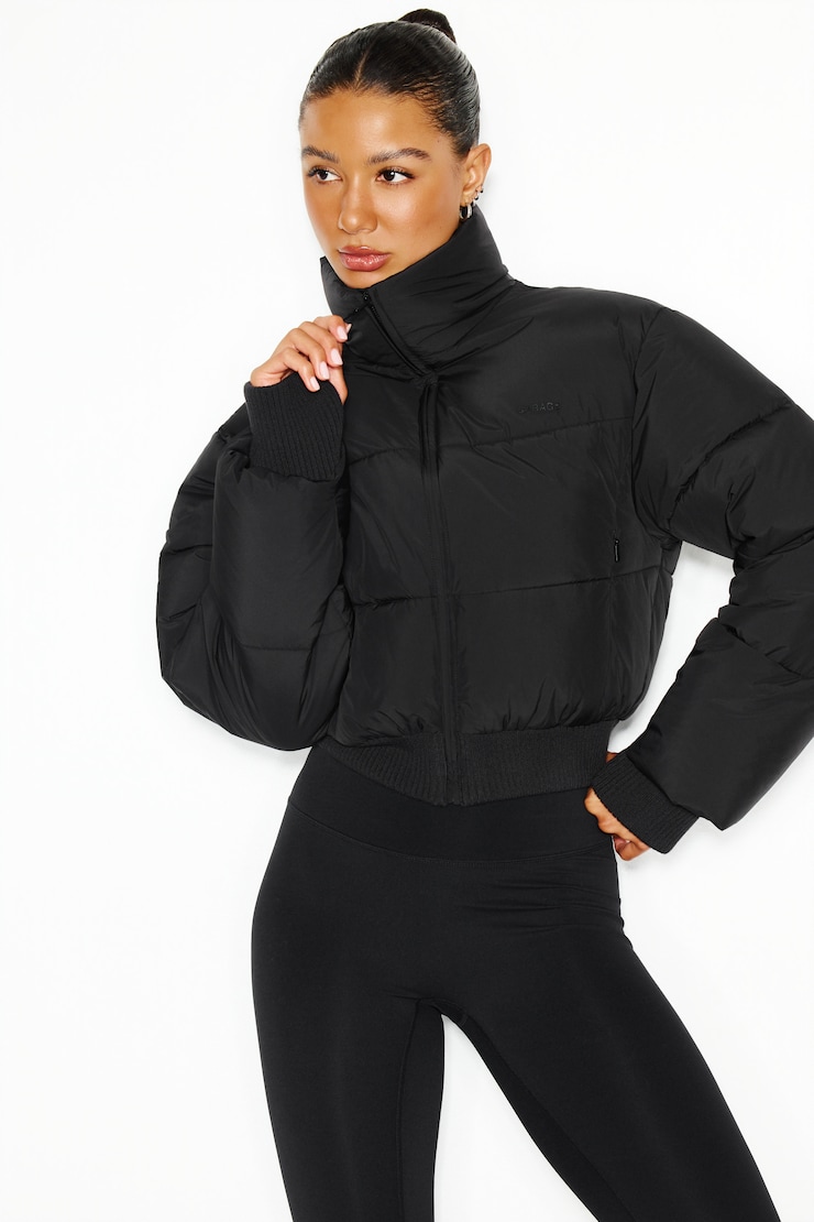 Communication Card Jacket Everyday Puff Jacket JET BLACK | Garage