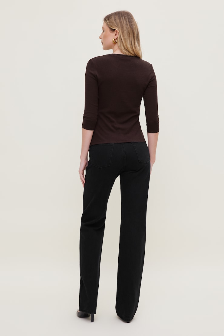 Cardigan à manches 3/4 Bourgogne laque cerise large