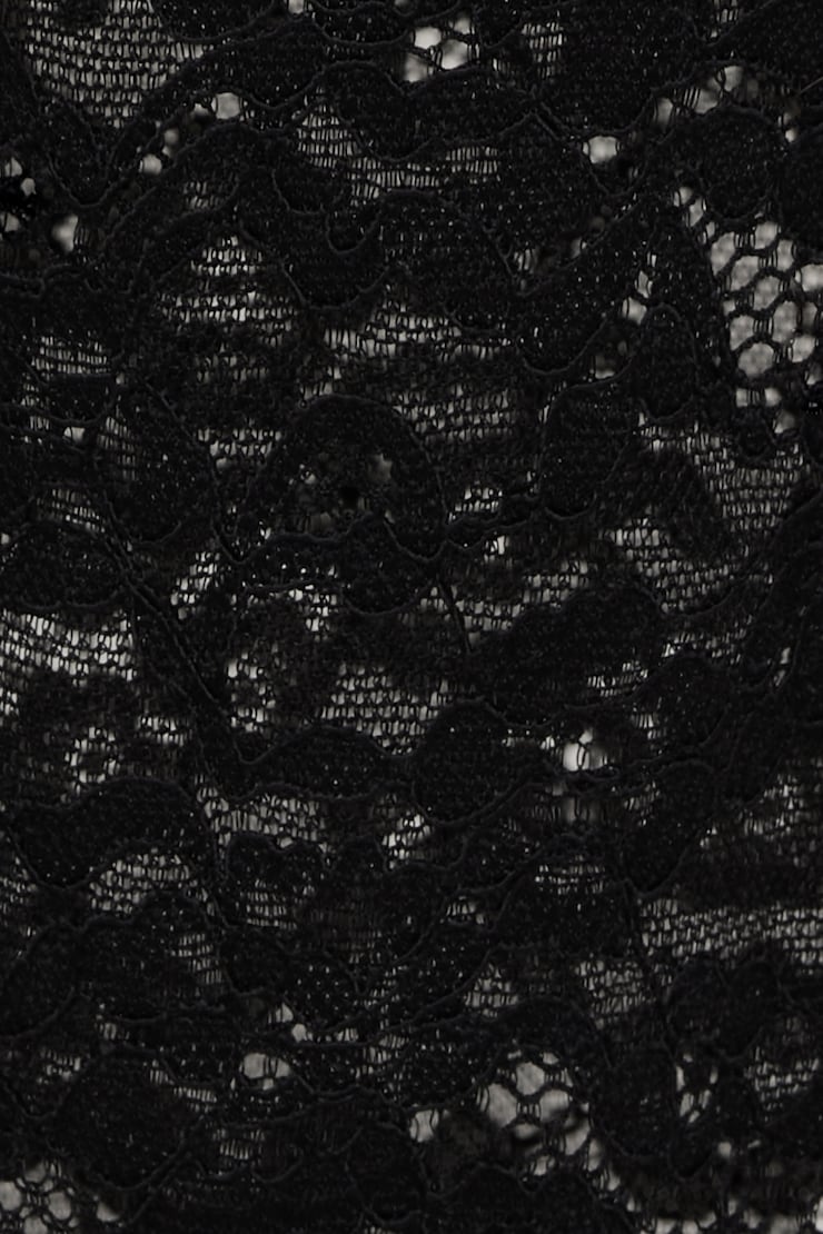 Sheer Lace Midi Skirt Jet Black large