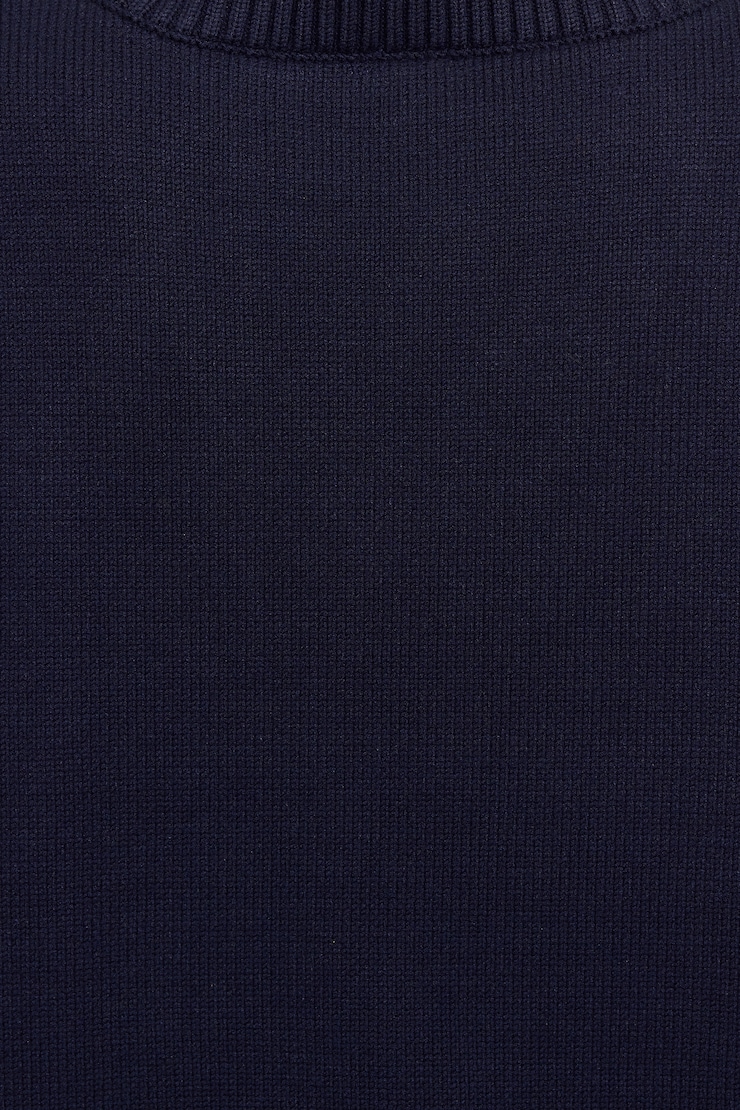 V-Neck Oversized Sweater, Mariana Blue, large