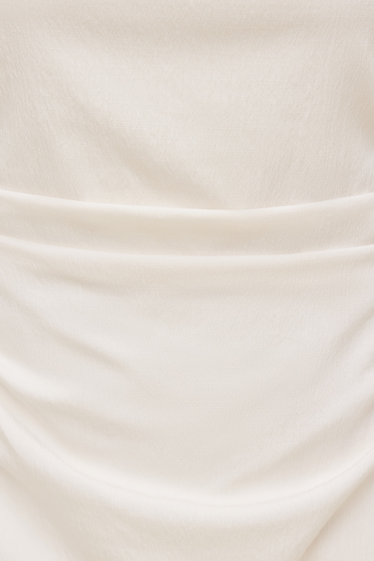 Cowl Halter Mini Dress Sea Salt Cream large