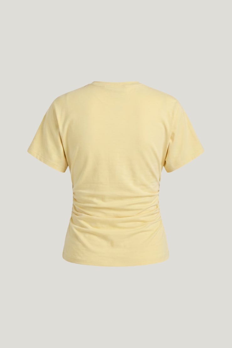 Andrea Cotton Spandex T Shirt Pale Yellow large