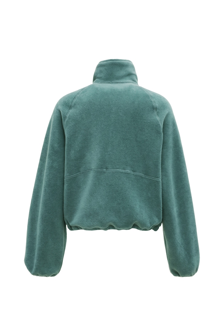 Half Zip Polar Fleece, Teal Temptation, large