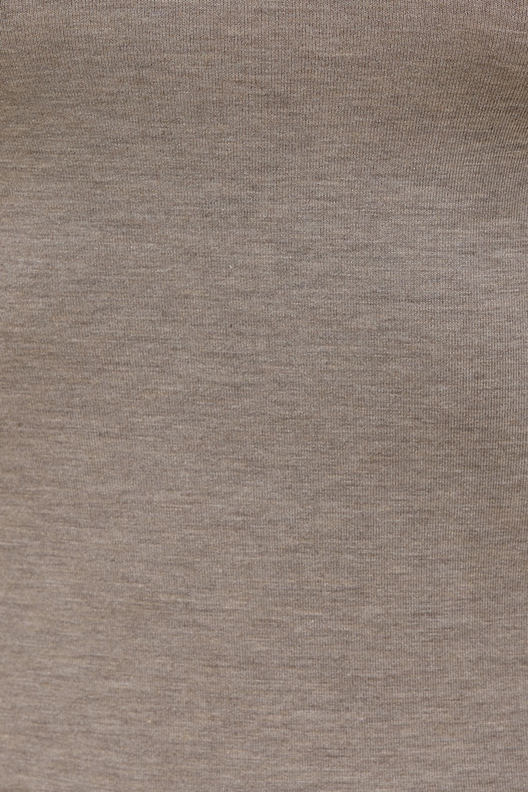 Wool Blend Scoop Long Sleeve T Shirt