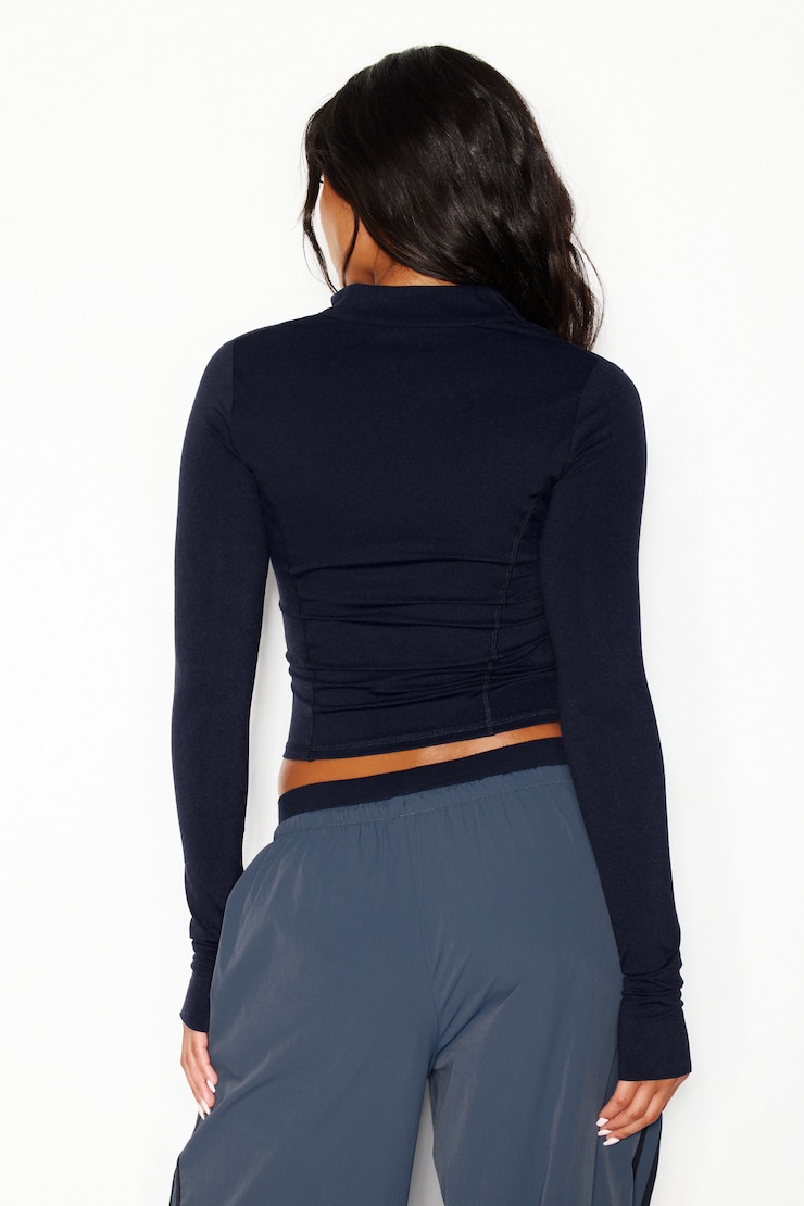 Active Zip Up Jacket, Naughty Navy Blue, large