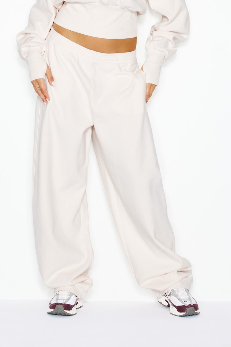 UltraFleece Barrel Leg Sweatpants, Sweet Cream Off-White, large