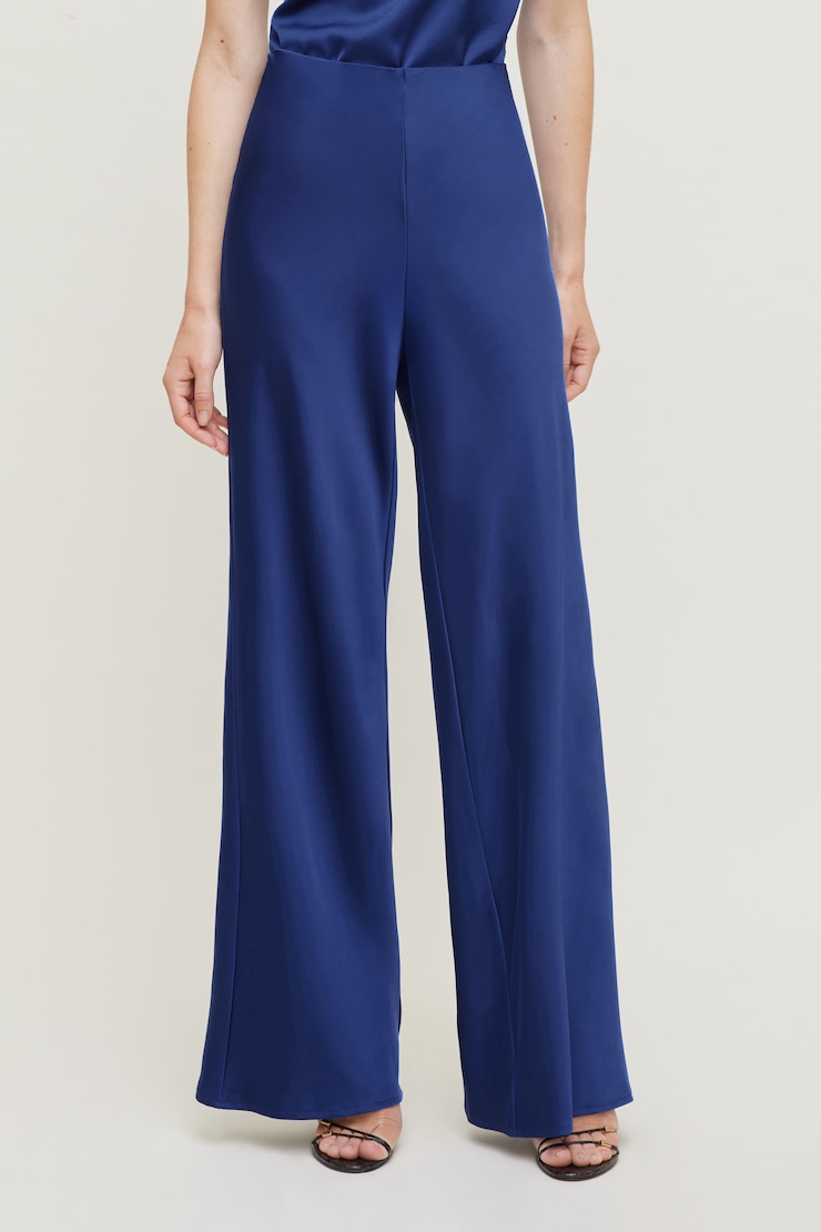 Pantalon en satin à jambe large Izzy