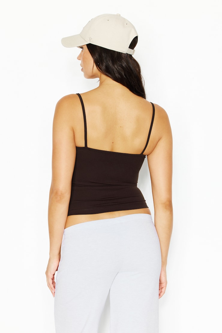 Sleek Scoop Cami Top, Chocolate Mousse, large