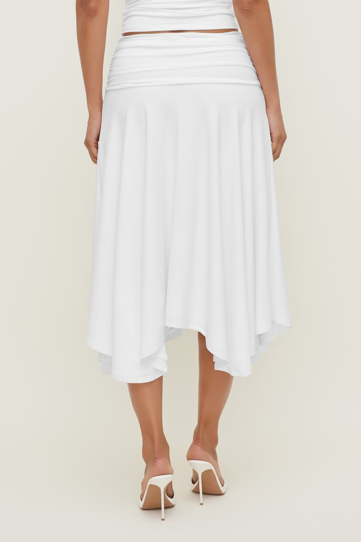 Sculpt Asymmetric Midi Skirt