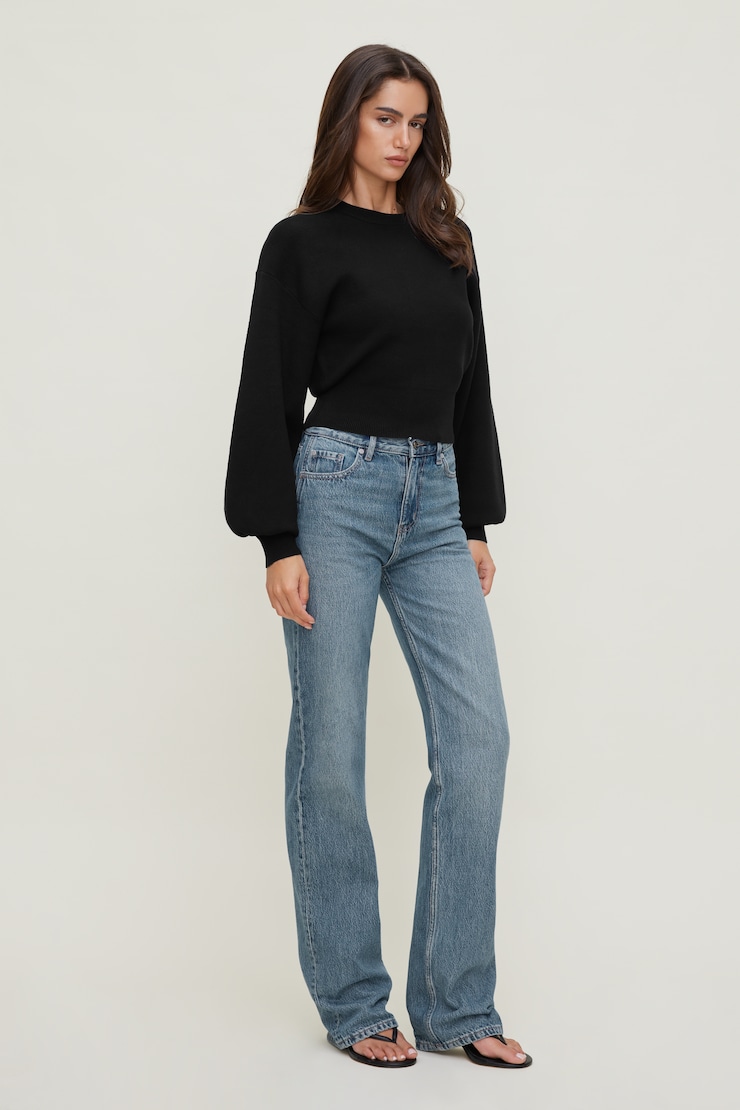 Bea Crewneck Sweater Jet Black large