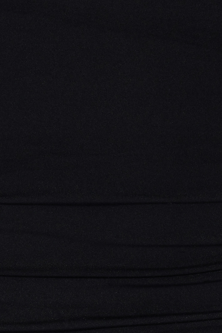 Sleek Crewneck Longsleeve Top, Jet Black, large