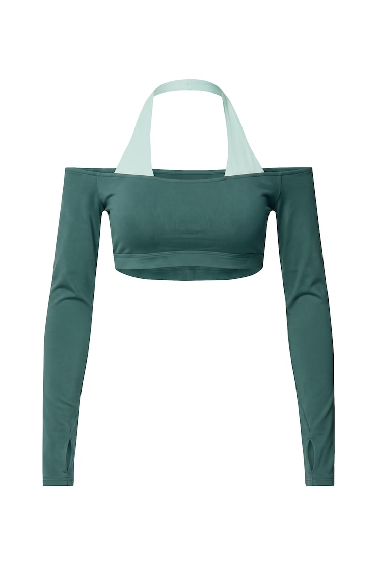 Active Double Layer Micro Top, Teal Temptation/Turquoise Trouble, large