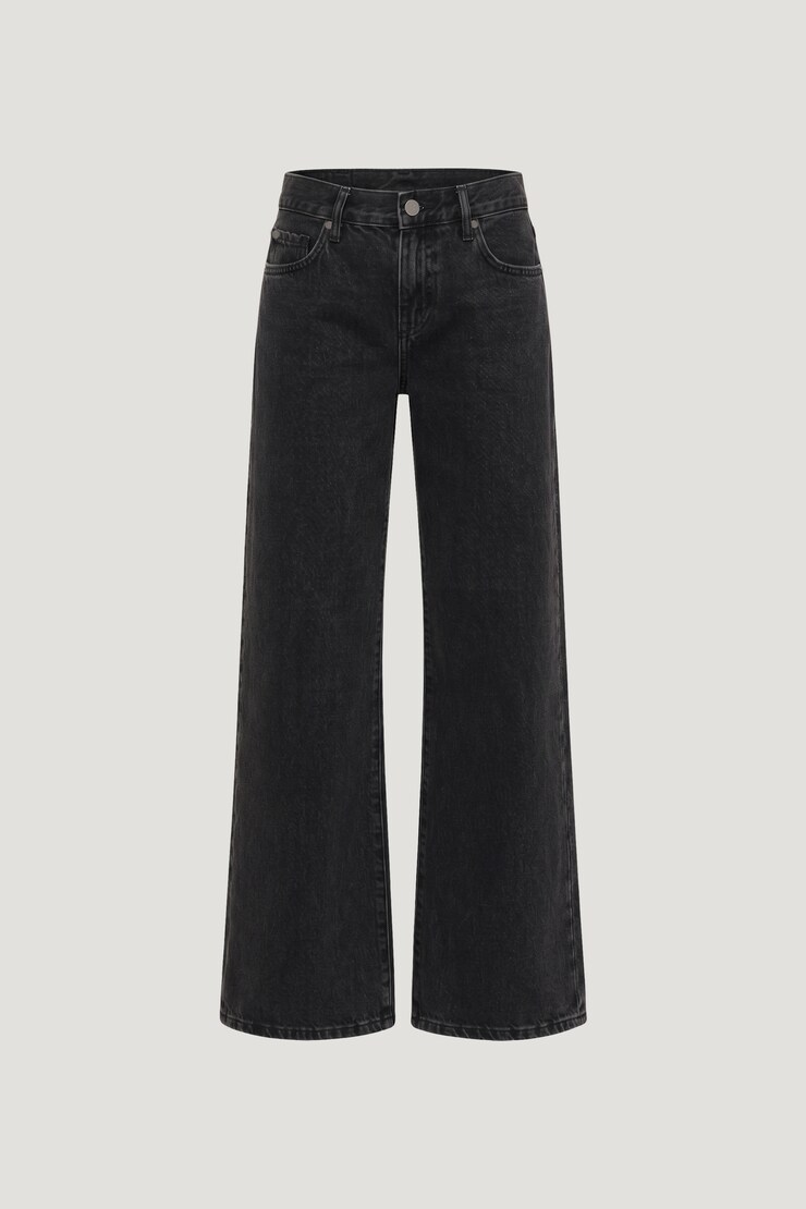 Jules Relaxed Low Rise Straight Leg Jeans Nightfall Black large