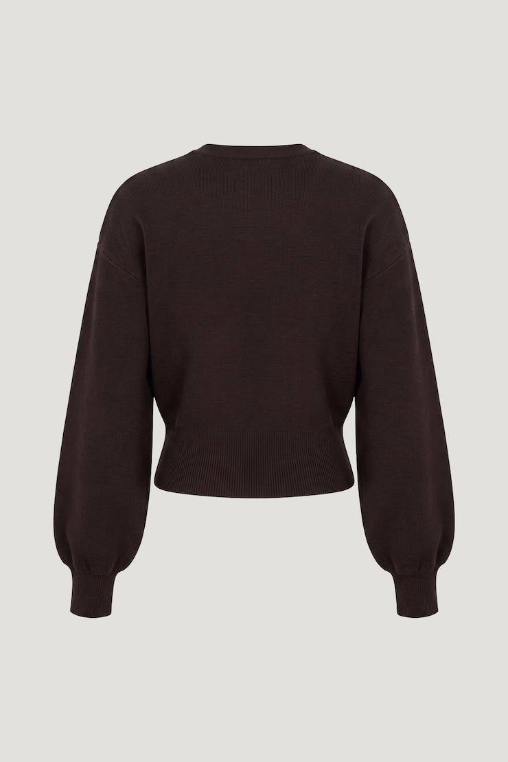 Bea Crewneck Sweater Cherry Lacquer Burgundy large