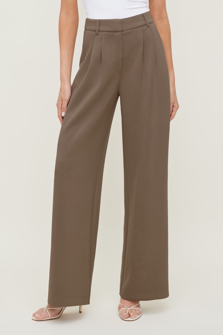 Alex Anywear Wide Leg Pants Wild Mushroom Brown large