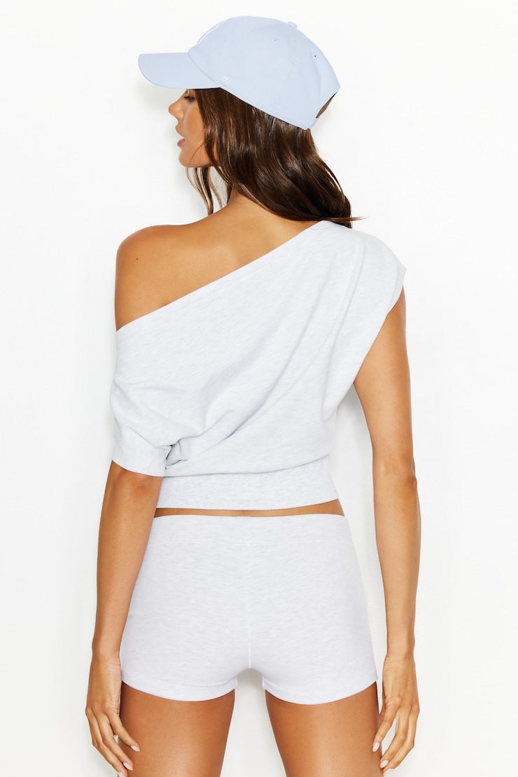 StretchTerry™ Off Shoulder Top, Spring Grey Mix, large