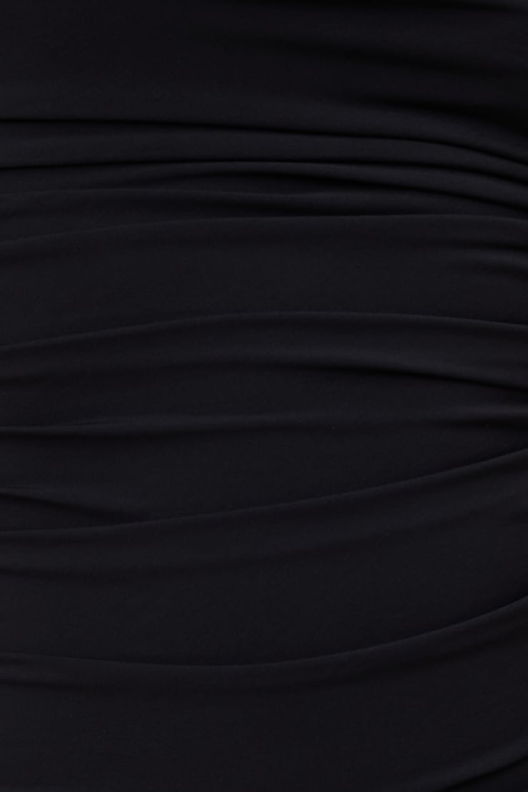Sculpt Ruched Mini Dress Jet Black large