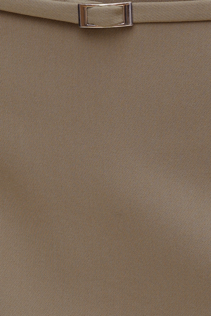 Mid Rise Belted Mini Skort Dry Clay Taupe large