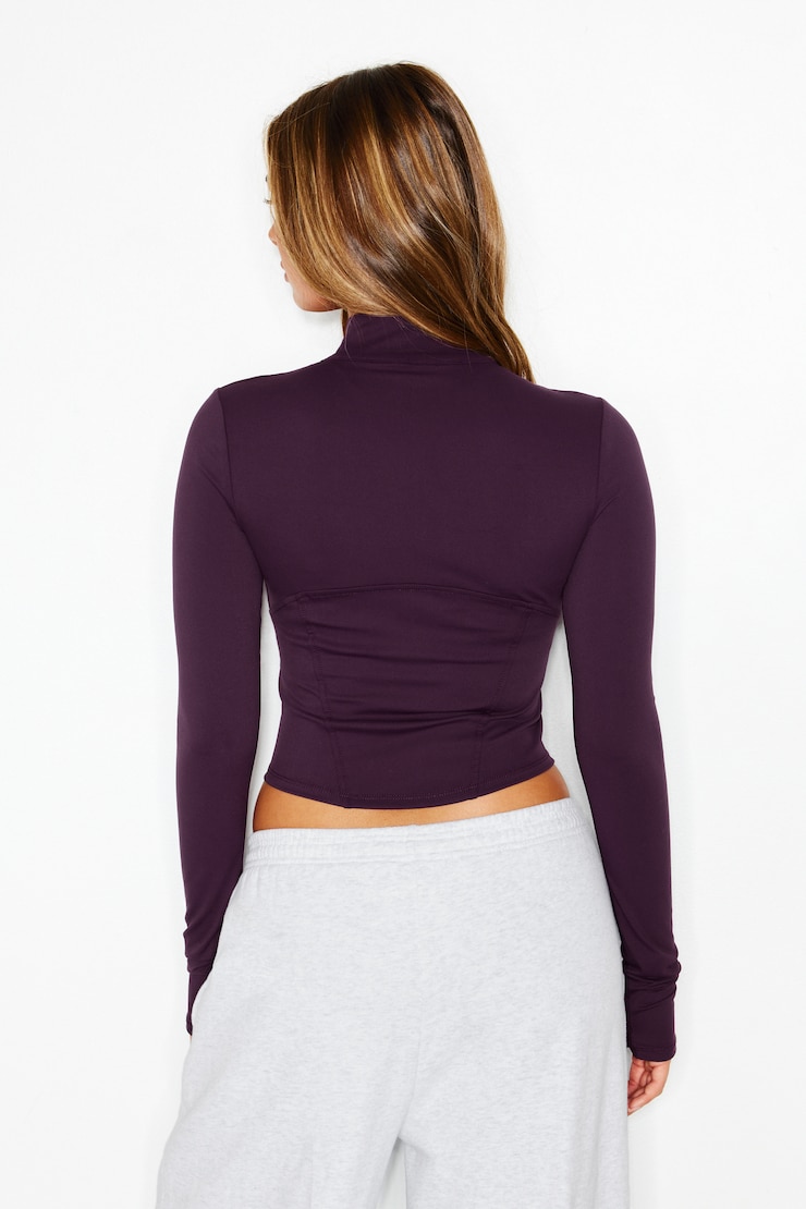 Active Corset Jacket, Wild Berry Maroon, large