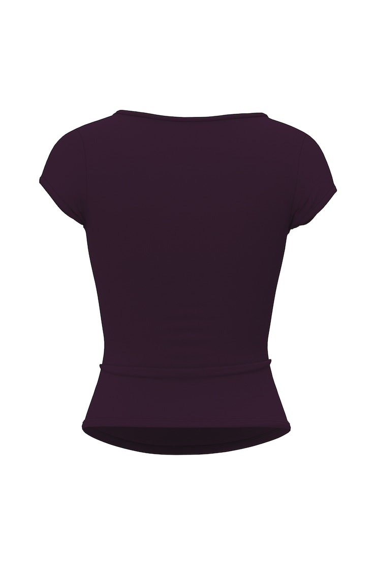 Sleek Sweetheart T-Shirt, Wild Berry Maroon, large