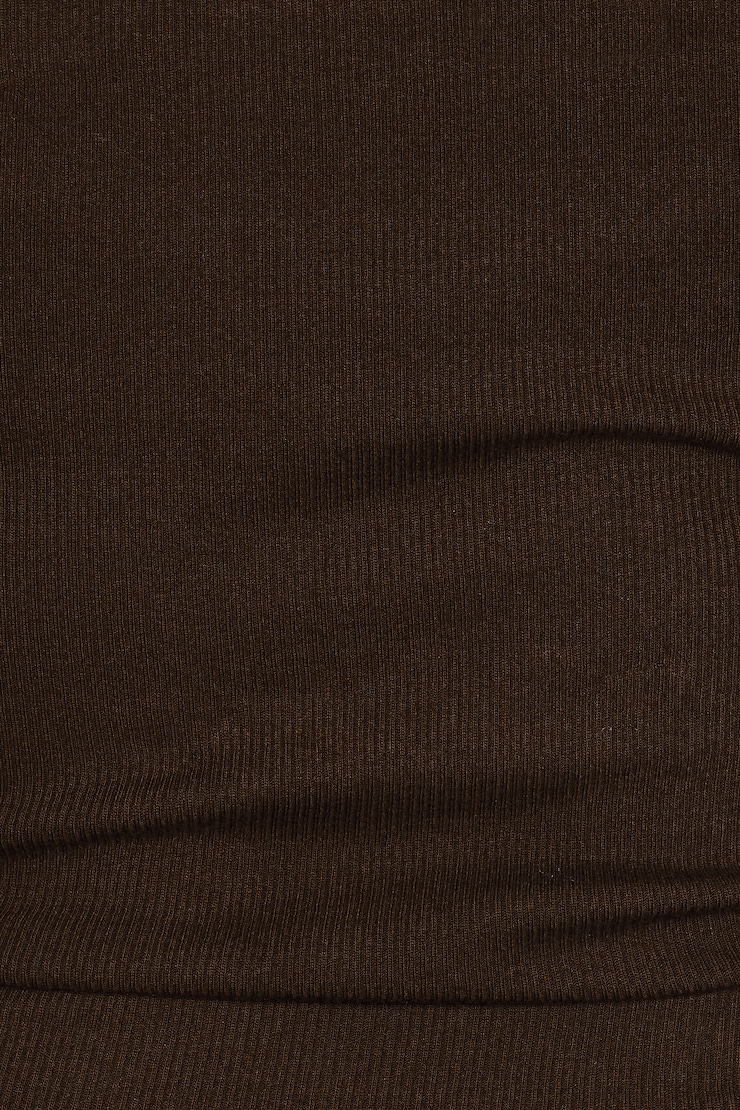 SnatchRib Crewneck Henley Long Sleeve Top, Armadillo Brown, large