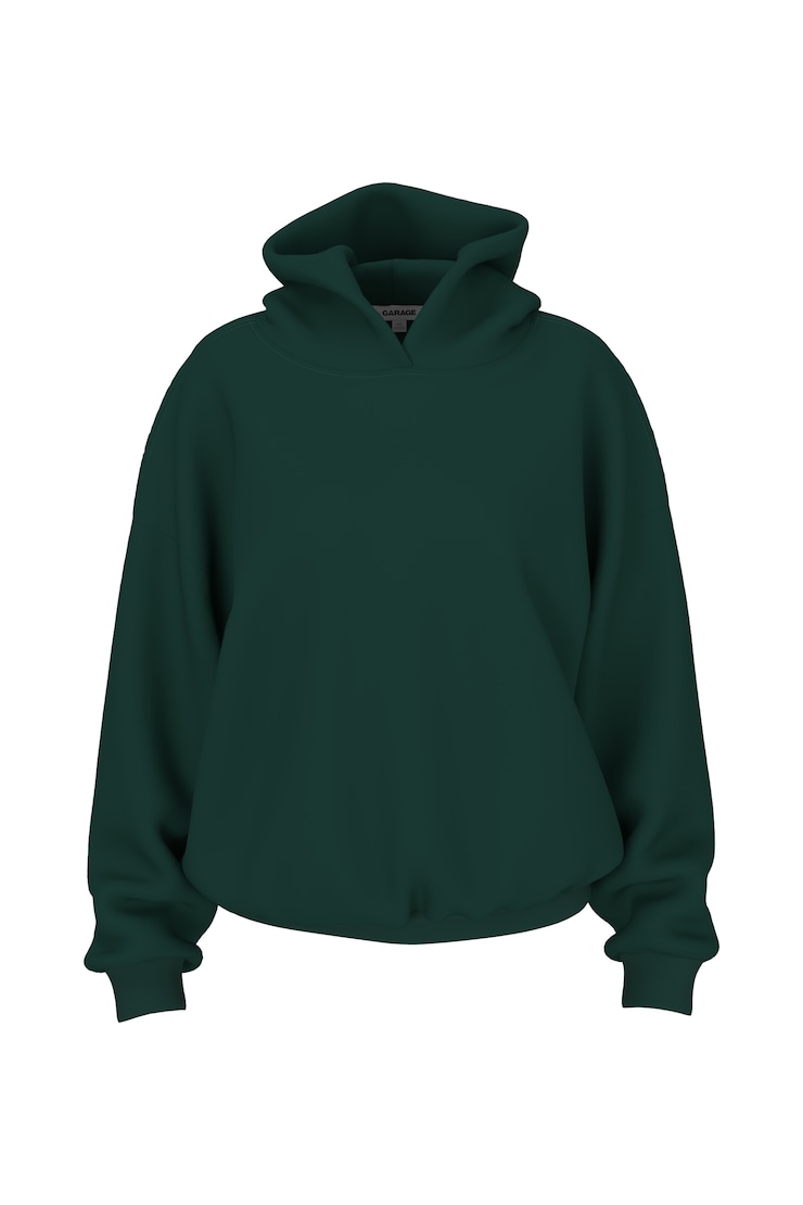 UltraFleece Hoodie, Green Envy with GARAGE Logo Art, large