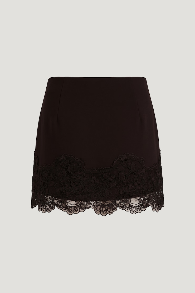 Stacie Lace Mini Skort Cherry Lacquer Burgundy large