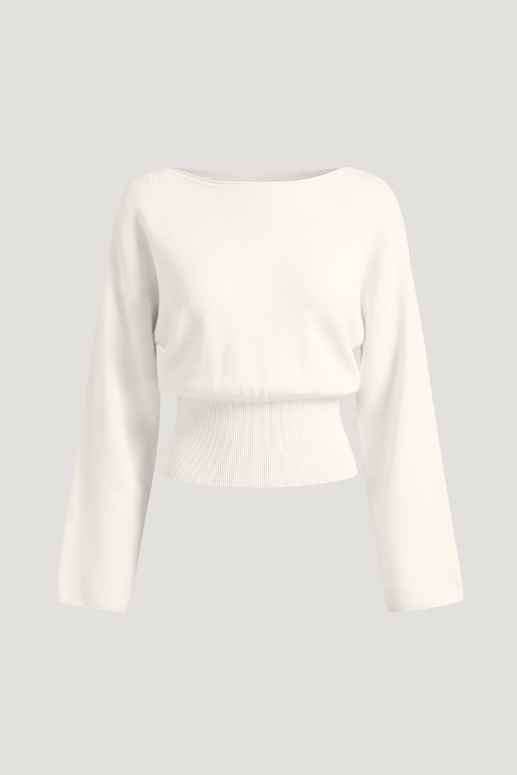 Suri Cinched Sweater Snow White large