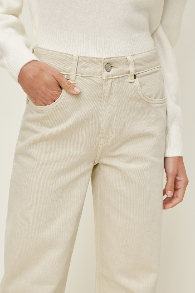 Heidi High Rise Wide Leg Jeans Rainy Day Beige large