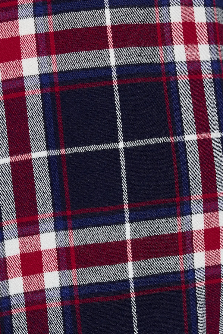 Flannel Pants, Navy Plaid, large