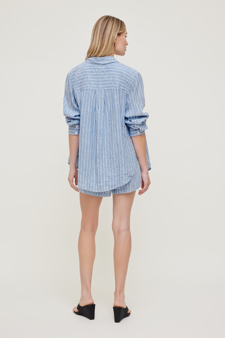 Chemise en lin surdimensionnée Isla