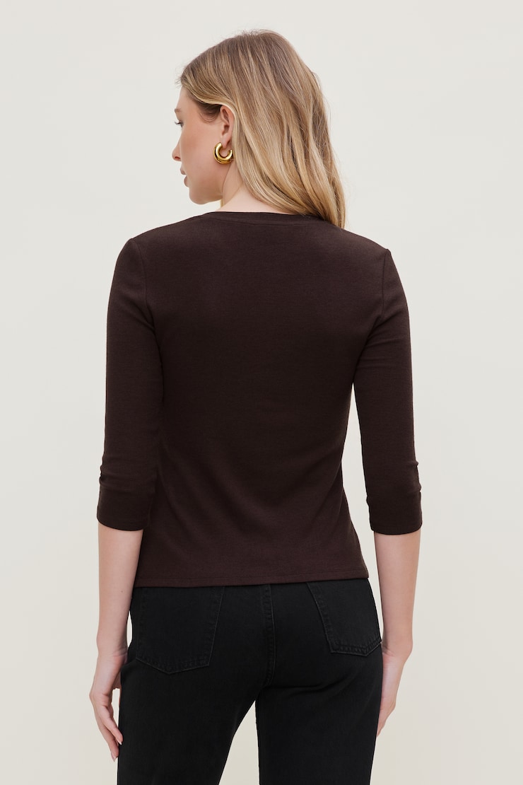 Cardigan à manches 3/4 Bourgogne laque cerise large
