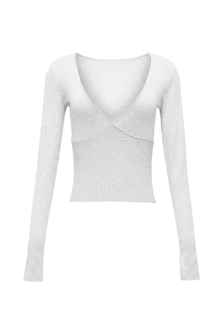 Wrap Me Sweater, Spring Grey Mix, large