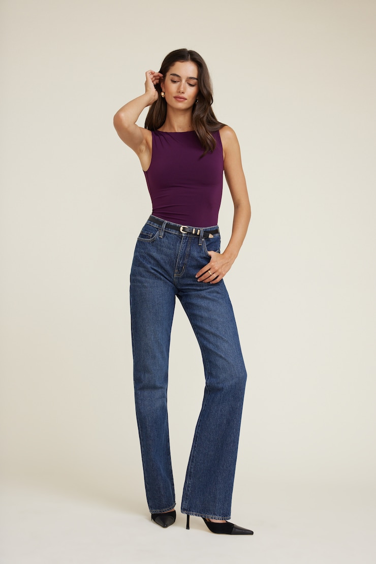 Nola Sculpt Tank Top Deepest Plum large