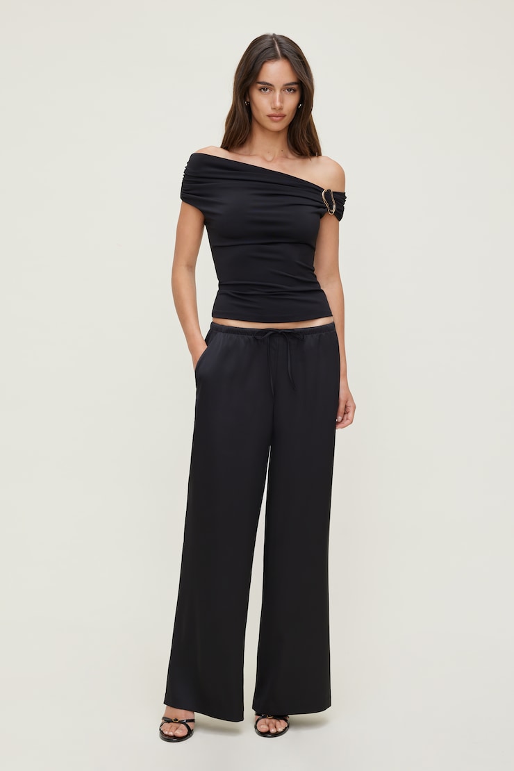 Leo Satin Wide Leg Pants