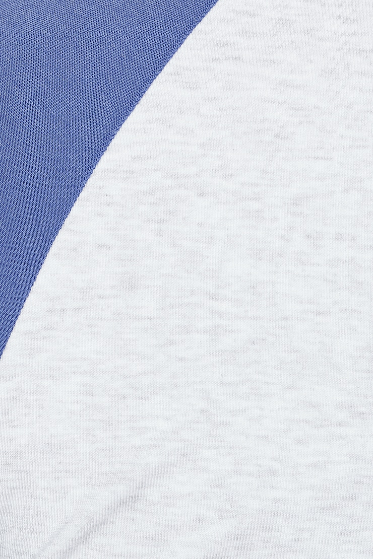 Haut de baseball à manches raglan 3/4, Mélange gris printanier/Bleu poudre, large