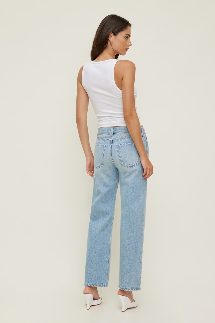 Jules Relaxed Low Rise Straight Leg Jeans Light Indigo / Estes Blue large
