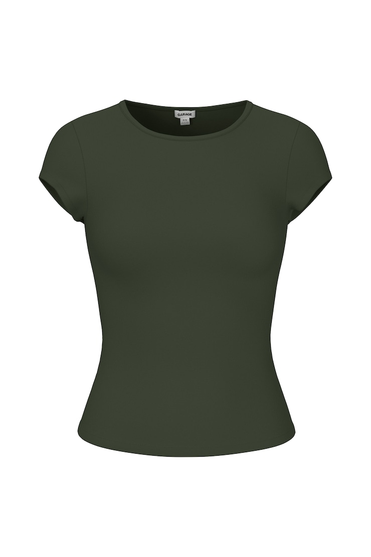 Sleek Crewneck T-Shirt, Olive Obsession, large