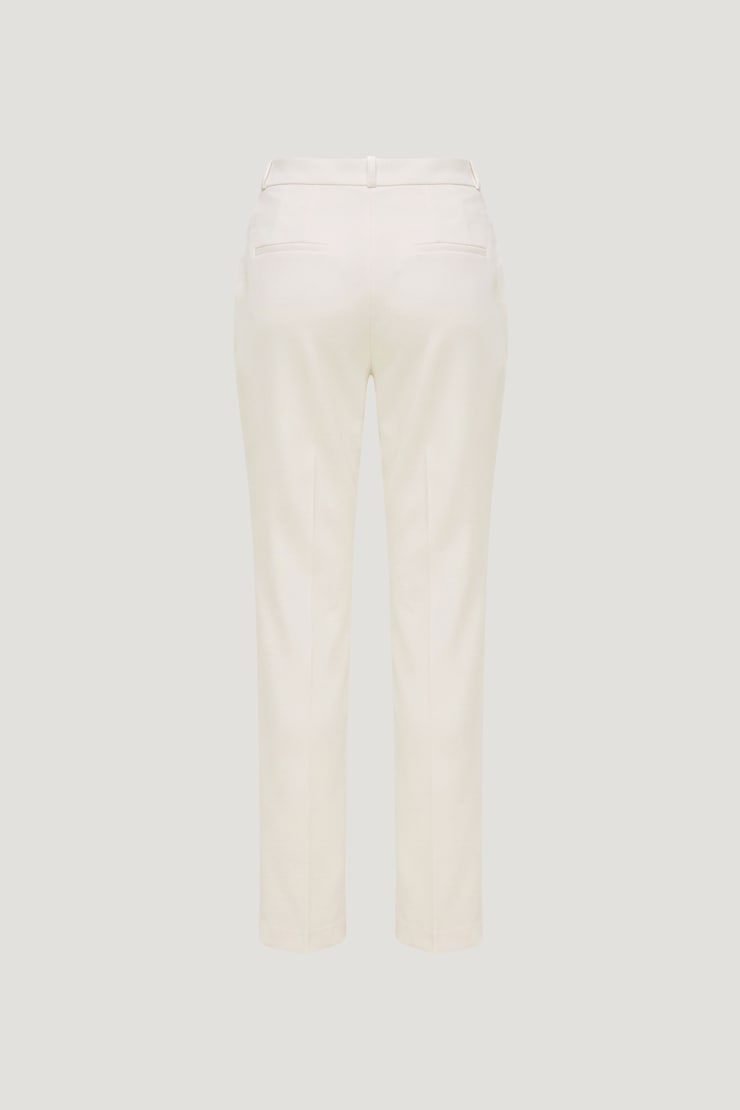 High Rise Slim Straight Leg Pants CALMING WHITE large