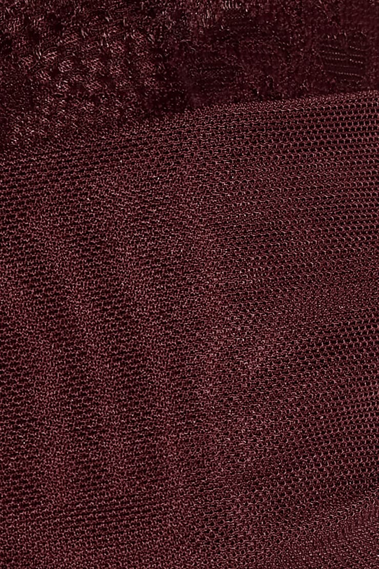 Ally Mesh Peekaboo Bustier, Burgundy Bite, large
