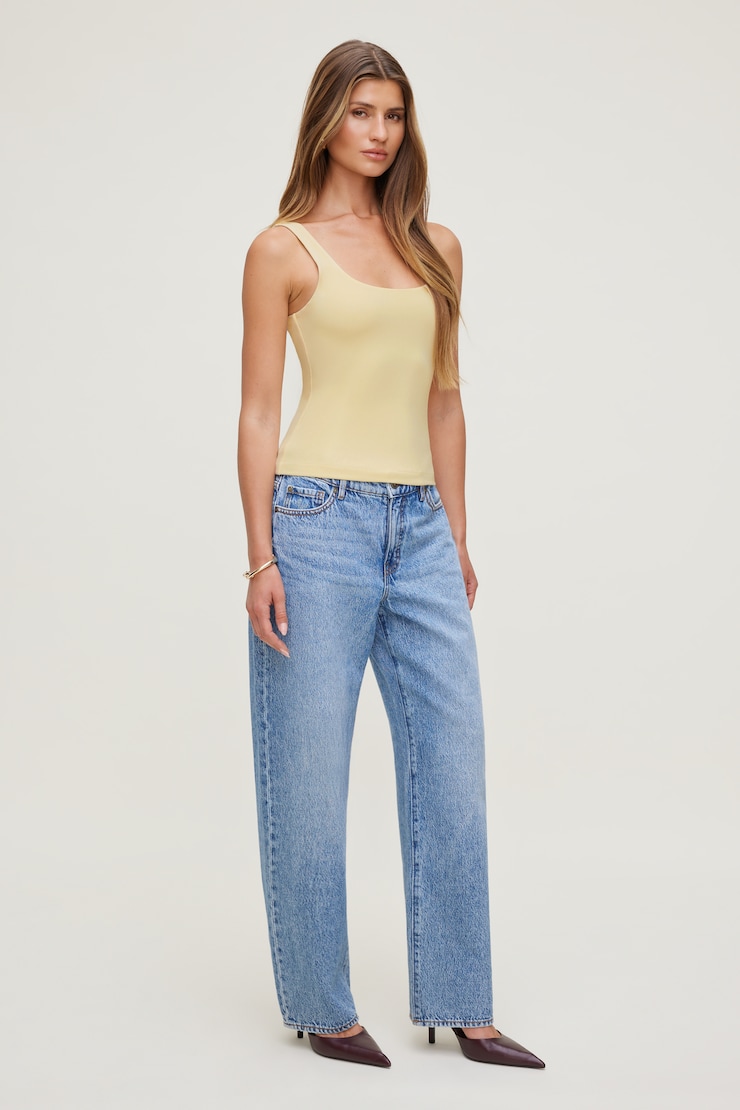 Scoop Neck Tank Top Pale Yellow large