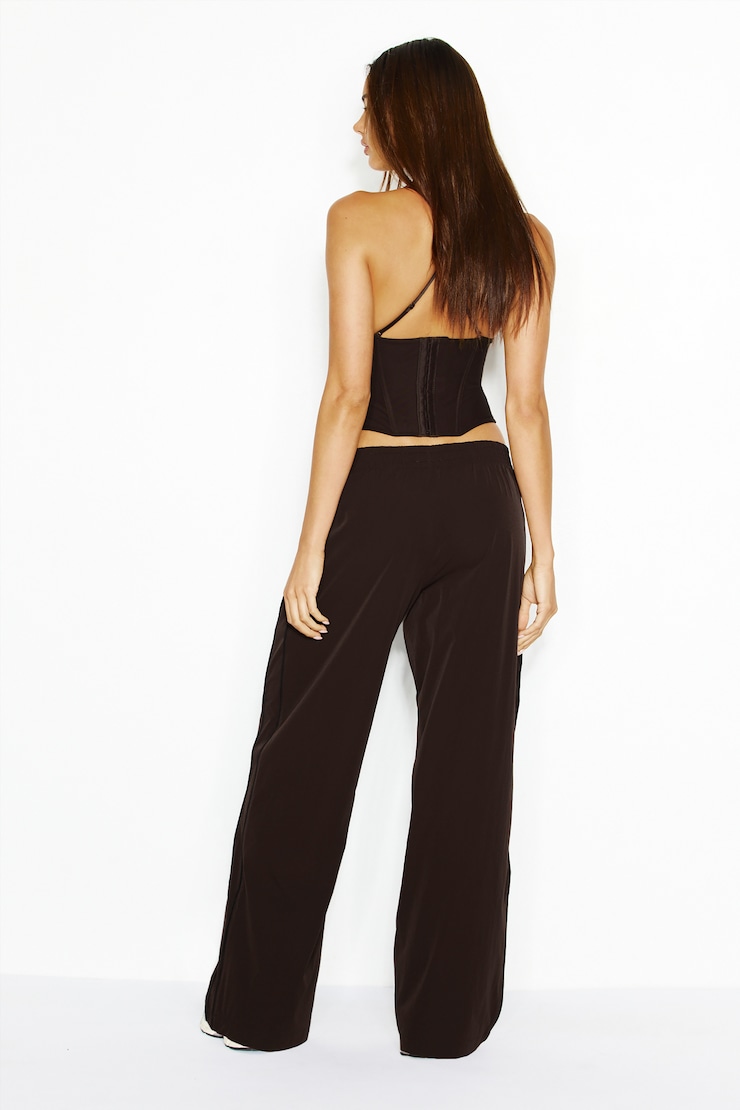 Studio Track Pants, Chocolate Mousse Brown/Jet Black, large