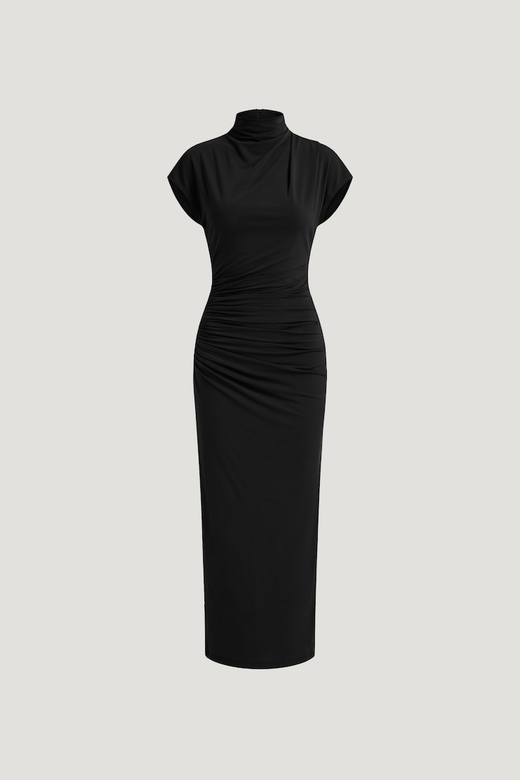 Sculpt Ruched Midi Dress