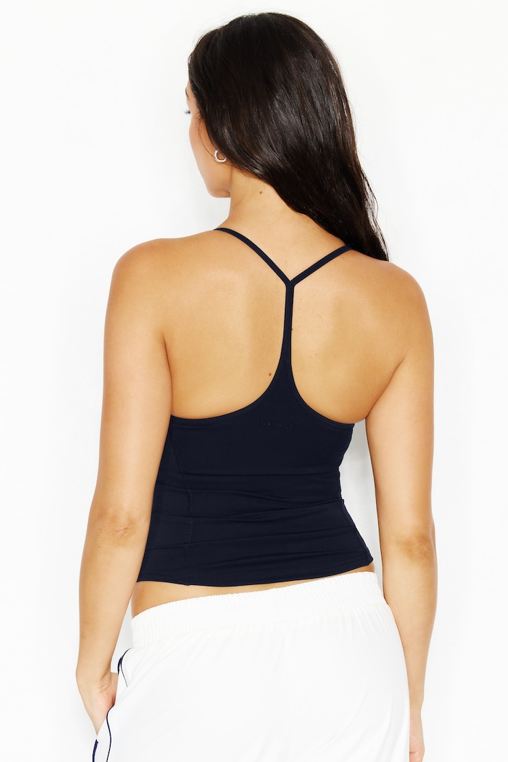 Active Y-Back Tank Top, NAUGHTY NAVY, large