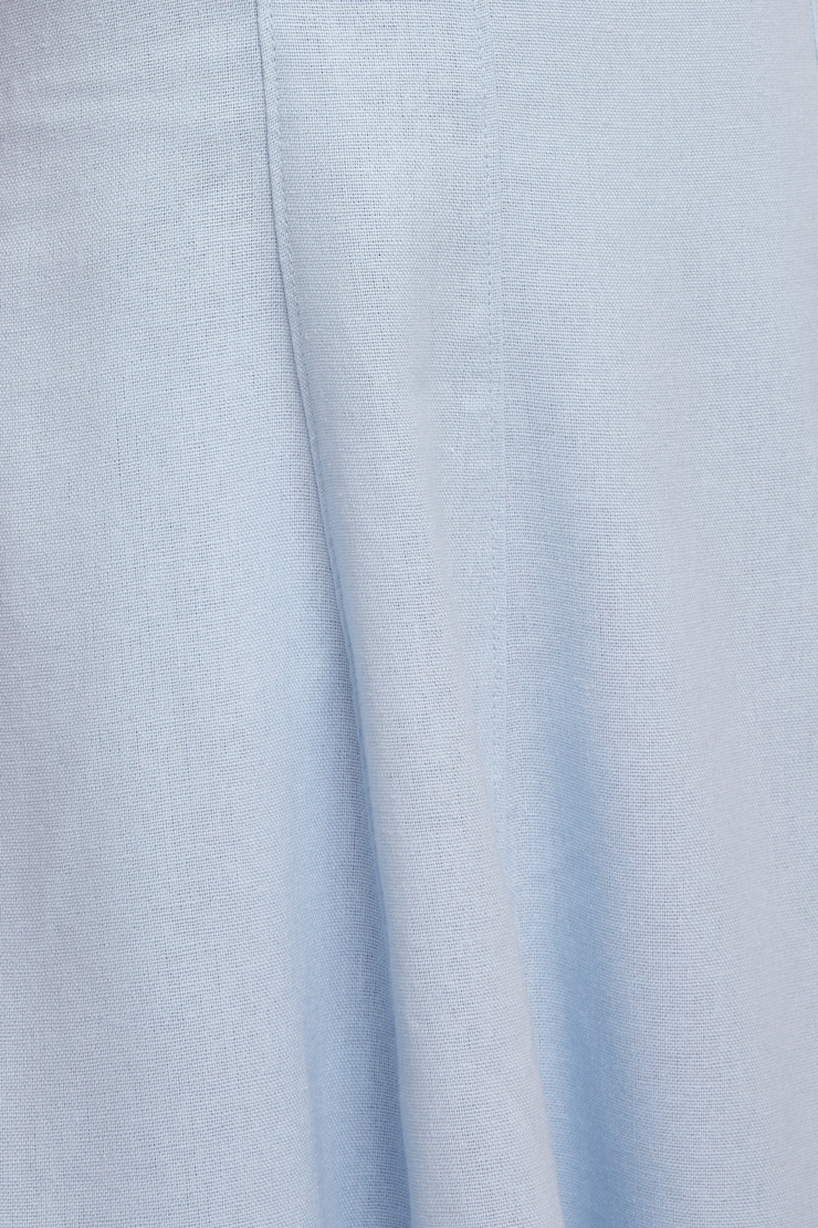 Ivory Linen Mini Dress Heather Blue large