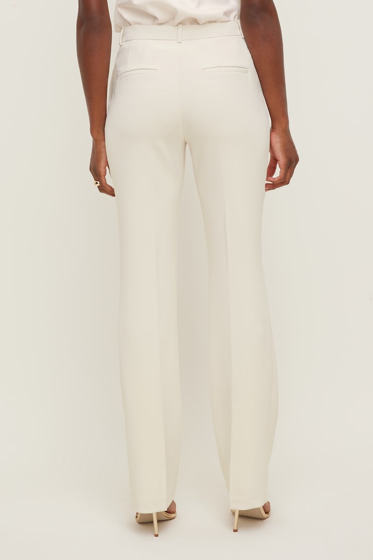 High Rise Slim Straight Leg Pants Polished Pearl Beige large