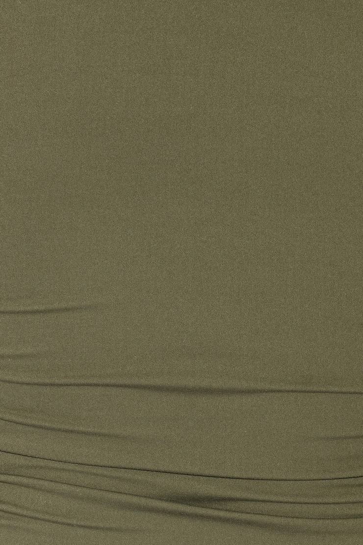 Sleek 3/4 Sleeve Polo Top, Kalamata Green, large