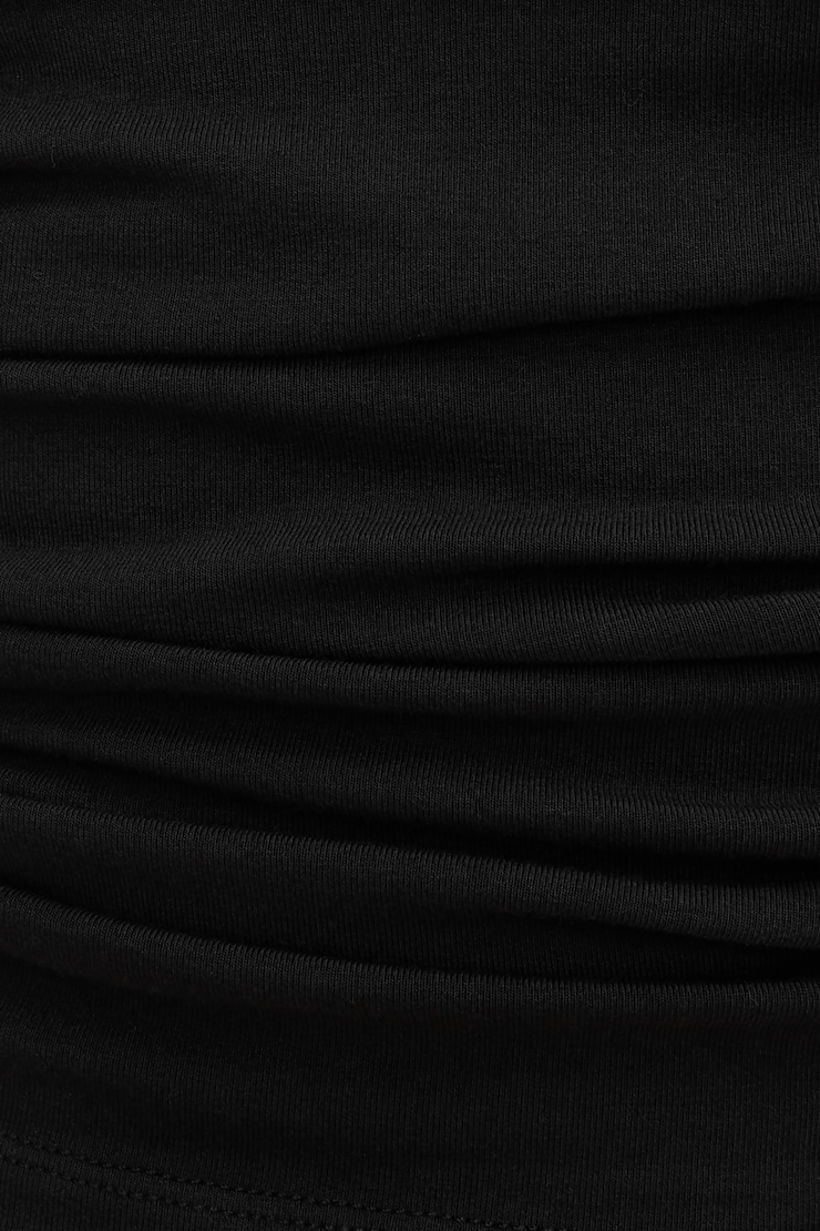 Lace Trim 3/4 Sleeve Top Jet Black large