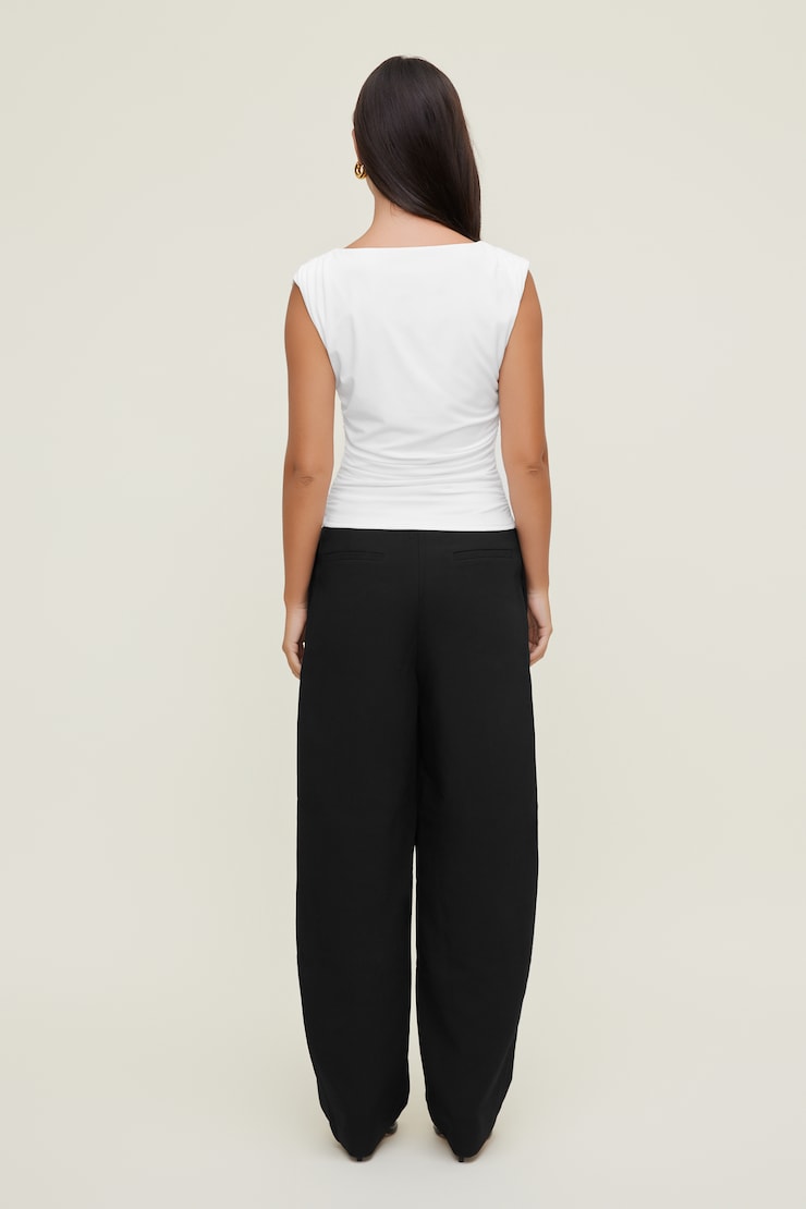 Simone Barrel Leg Pants Jet Black large